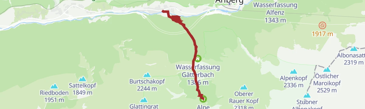 Route map: Zur Alpe Nenzigast